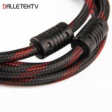 High Quality High Speed HDMI Cable Gold Plated Connection with Red, black and white mesh 1080P 1.5M