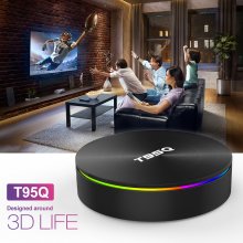 4GB 32GB/64GB DDR3 Amlogic T95Q Android 9.0 TV BOX 4K Media Player S905X2 Quad Core 2.4G&5GHz Dual Wifi BT4.1 100M tv set box