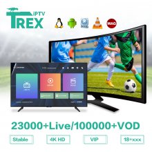 Trex IPTV 12 Months Top High Quality 4K Buy IPTV Subscription for IPTV Smarters Pro Android Firestick Smart TV Adult XXX