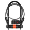 U-lock Bicycle Lock Motorcycle Bike Anti-theft Lock Anti-Hydraulic Shear - Orange