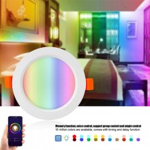 Zigbee Smart Light, Tuya Smart LED Downlight,Color Changing And Dimmable,Support Tmall Genie/Alexa/GoogleHome,Smart Hub Required(2-pack)