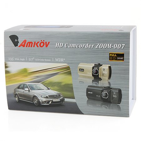 Amkov ZOOM-007 2.7 Inch Motion Detection Car DVR Digital Camcorder for Drivers -Black