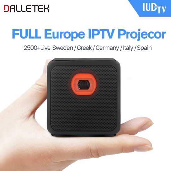 Wireless Mini Projector Android 5.2 Wifi & Bluetooth 4.1 With One Year European IUDTV 1080P Channels.