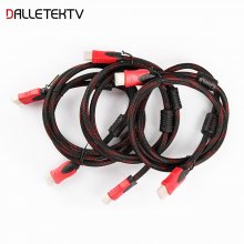 High Quality High Speed HDMI Cable Gold Plated Connection with Red, black and white mesh 1080P 1.5M