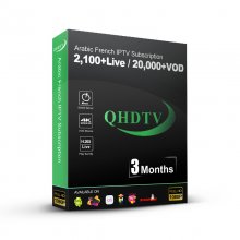 Abonnement 3 Month QHDTV Code IPTV Arabic France IPTV Subscription for IPTV Smarters Pro Lxtream Code M3U SmartTV Mag IPTV Providers