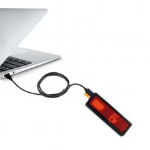 Outdoor Bike Warning Light Bicycle Taillight Advertising Lamp USB Charging for Backpack Helmet