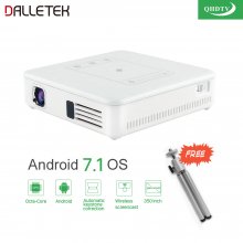 Mini Projector Android 7.1 Syetem With WIFI Bluetooth With One Year Best Arabic QHDTV Channels.