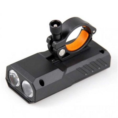 High-brightness Dual-lamp LED Bicycle Light USB Charging Bike Headlight with Power Bank Function