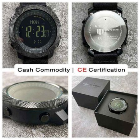 Outdoor sport smartwatch waterproof watch color silicone altitude pressure compass thermometer smartwatch metal