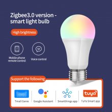 Zigbee Smart Light Bulb,Tuya Smart Bulb,Support Tmall Genie/Alexa/Goog1eHome/voice control system,LED Multicolor,Hub Needed 2-Pack