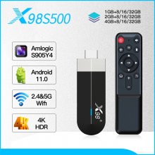 New Arrival X98S500 Android 11.0 TV Box S905Y4 4GB 32GB 6K Set Top Box Support AV1 2.4G 5G WiFi Media Player Set Top Boxes