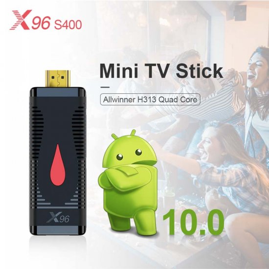 X96 S400 Mini TV Stick H313 Quad Core Android 10 Smart tv box 1GB 8GB & 2GB 16GB 4k Media Player