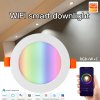 Tuya Wifi/BLE Smart LED Downlight,Recessed Lighting RGB Color,Work with Alexa & Google Home, No Hub Required,2-Pack