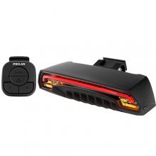 Meilan X5 Bike Intelligent Diversion Brake Wireless Taillight High Brightness USB Charging Dual Colors Light - Black