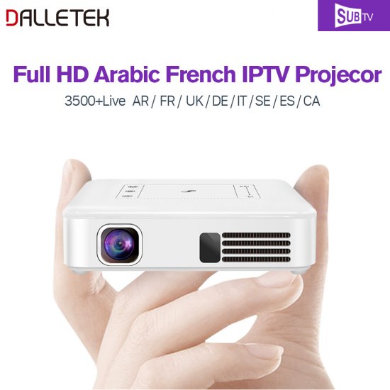 Mini Projector Android 7.1 Syetem With WIFI Bluetooth With One Year Global SUBTV Channels.