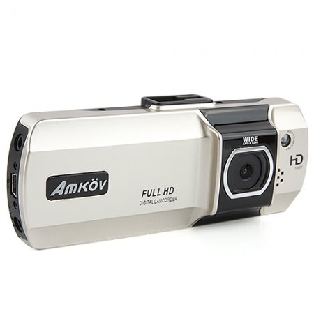 Amkov ZOOM-007 2.7 Inch Extreme Sports Camera Digital Camcorder for Backpackers Bikers -Champagne