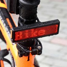 Outdoor Bike Warning Light Bicycle Taillight Advertising Lamp USB Charging for Backpack Helmet