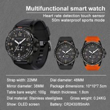 Light sport smartwatch Outdoor Charging Bluetooth Heart Rate Heat Multifunctional Waterproof Swimming Dual Display Touch Screen smart Watch