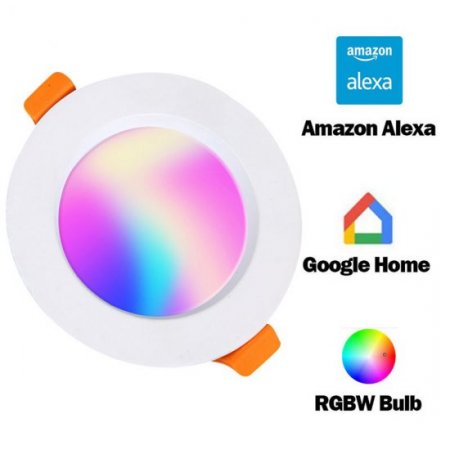 Zigbee Smart Light, Tuya Smart LED Downlight,Color Changing And Dimmable,Support Tmall Genie/Alexa/GoogleHome,Smart Hub Required(2-pack)