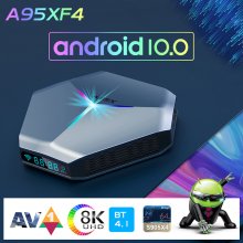 A95XF4 Android10.0 Smart TV iptv Box Amlogic S905X4 AV1 Display 8K 4G64G 4G128G BT Set Top Box 2.4/5G WIFI Support Youtube Netflix