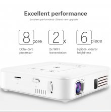 Mini Projector Android 7.1 System 2GB/ 16GB With WIFI Bluetooth 4.0 H265 1080P Output