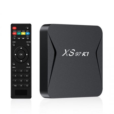 Android TV Box XS97K1 Android 10.0 TV Box 2GB RAM 16GB ROM, TV Box 4K Android Box H313 Quad-core with 2.4G 5G Wi-Fi 6K H.265 HDR Bluetooth USB Ethernet TV Box Android