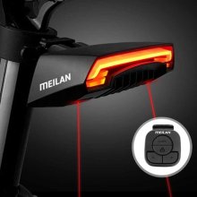 Meilan X5 Bike Intelligent Diversion Brake Wireless Taillight High Brightness USB Charging Dual Colors Light