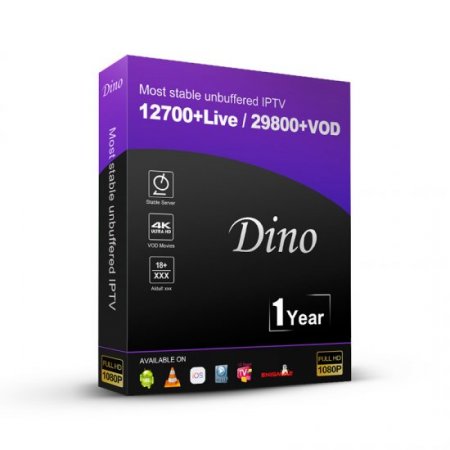 12 Months Dino IPTV Abonnement 4K Sport Live Movies Hot XXX For IPTV Smarters Pro Smart tv M3u Android APK