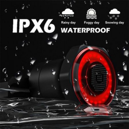 Smart Bicycle Rear Light Auto Start Stop Brake Sensing Taillight IPX6 Waterproof USB Charge Bike Tail Light Night Riding Lamp