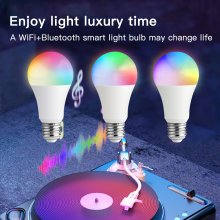 Zigbee Smart Light Bulb,Tuya Smart Bulb,Support Tmall Genie/Alexa/Goog1eHome/voice control system,LED Multicolor,Hub Needed 2-Pack