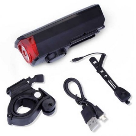 USB Rechargeable Solar Energy Bicycle Front Light Tail Lamp