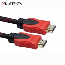 High Quality High Speed HDMI Cable Gold Plated Connection with Red, black and white mesh 1080P 1.5M