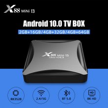 X88 mini13 Android TV Box 13.0 4GB 32GB 2.4G 5G 4K TV Box RK3528 Chipset Support USB 2.0 Ethernet LAN Mlutimedia Video Box