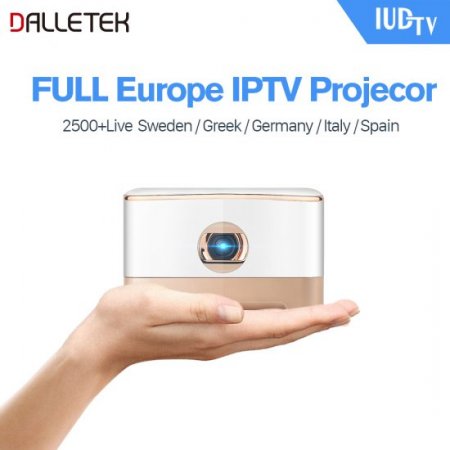 Wireless Beam Mini Projector Android 5.1 System Micro HDMI Video Input 5Ghz WiFi & Bluetooth 4.1 With One Year European IUDTV IPTV Subscription