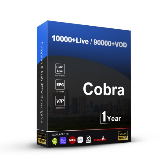 Cobra IPTV Subscription 12 Months Europe UK Arabic IPTV 4K FHD Sport Movies Hot XXX for IPTV Smarters Pro Android IOS Smart TV