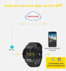 Mens outdoor sports smartwatch news push pedometer multi function waterproof bluetooth student smart watch