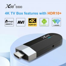 New Arrival X98S500 Android 11.0 TV Box S905Y4 4GB 32GB 6K Set Top Box Support AV1 2.4G 5G WiFi Media Player Set Top Boxes