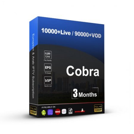 3 Months Cobra IPTV Subscription EPG 4K Timeshift IPTV XXX M3u Android for IPTV Smarters Pro