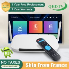 Leadcool Q9 French Arabic IPTV Box Android 9.0 4K Medai Player with 1 Year IPTV Code