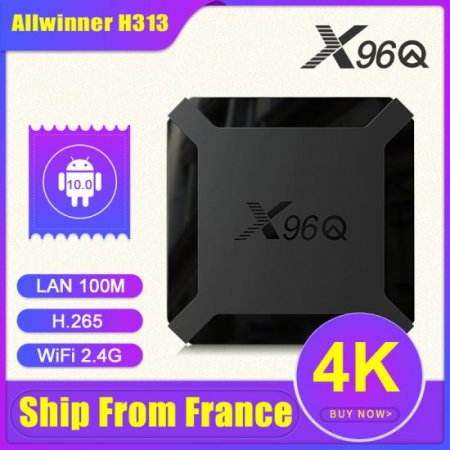 Allwinner H313 TV Box X96Q Android 10 TV Box 1G 8G/2G 16G Quad Core Set Top Box Cortex A53 WiFi 4K Media Player H.265 IPTV Box